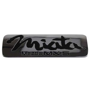 MX5 Mazda emblem on the rear bumper of the Miata 