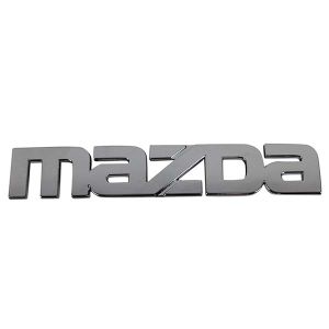 MX5 Mazda emblem on the rear bumper of the Miata