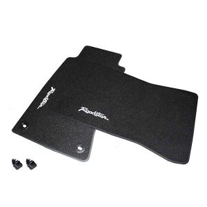 MX5 Floor Mats, Black with White Roadster Logo