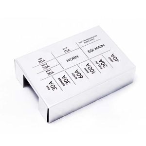 MX5 fuse box cover stainless steel - Jass Performance