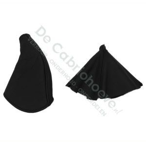 MX5 Lever and handbrake cover leather (black with black stitching)