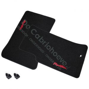 MX5 Black car mats with red Roadster logo NA-NB-NBFL