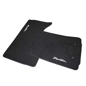 MX5 Black mats with white Roadster logo