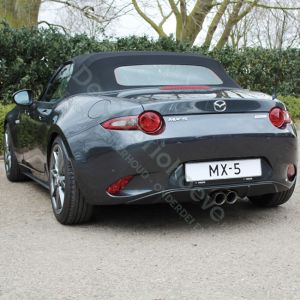 MX5 Dual stainless steel exhaust with diffuser