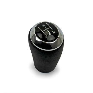 MX5 Gear stick leather black with chrome ring